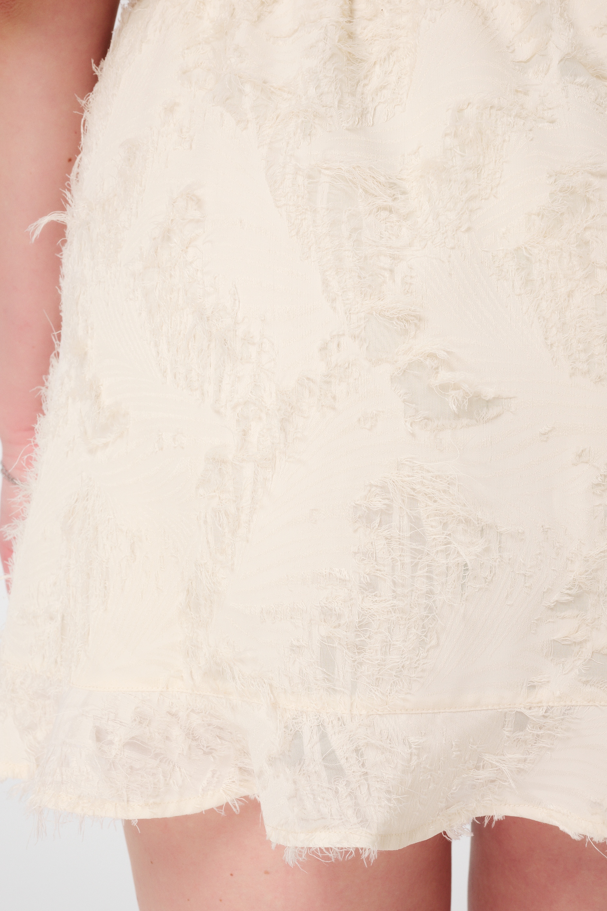 Skort met overslaglook Cream