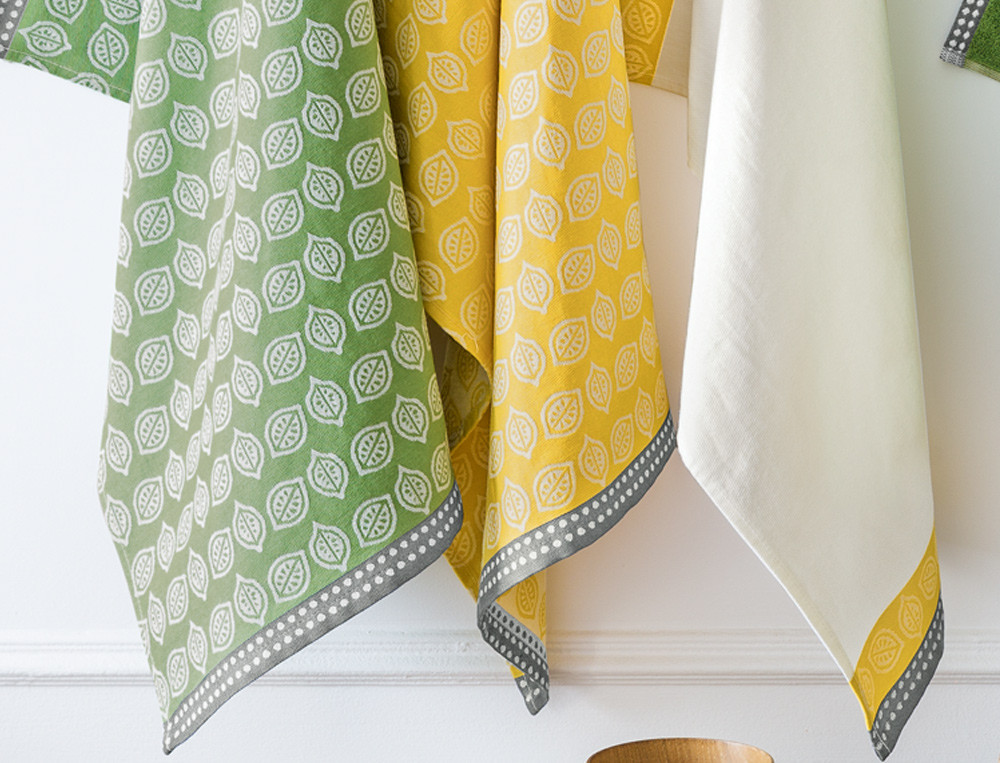 Lot de 3 torchons-Couleurs citron