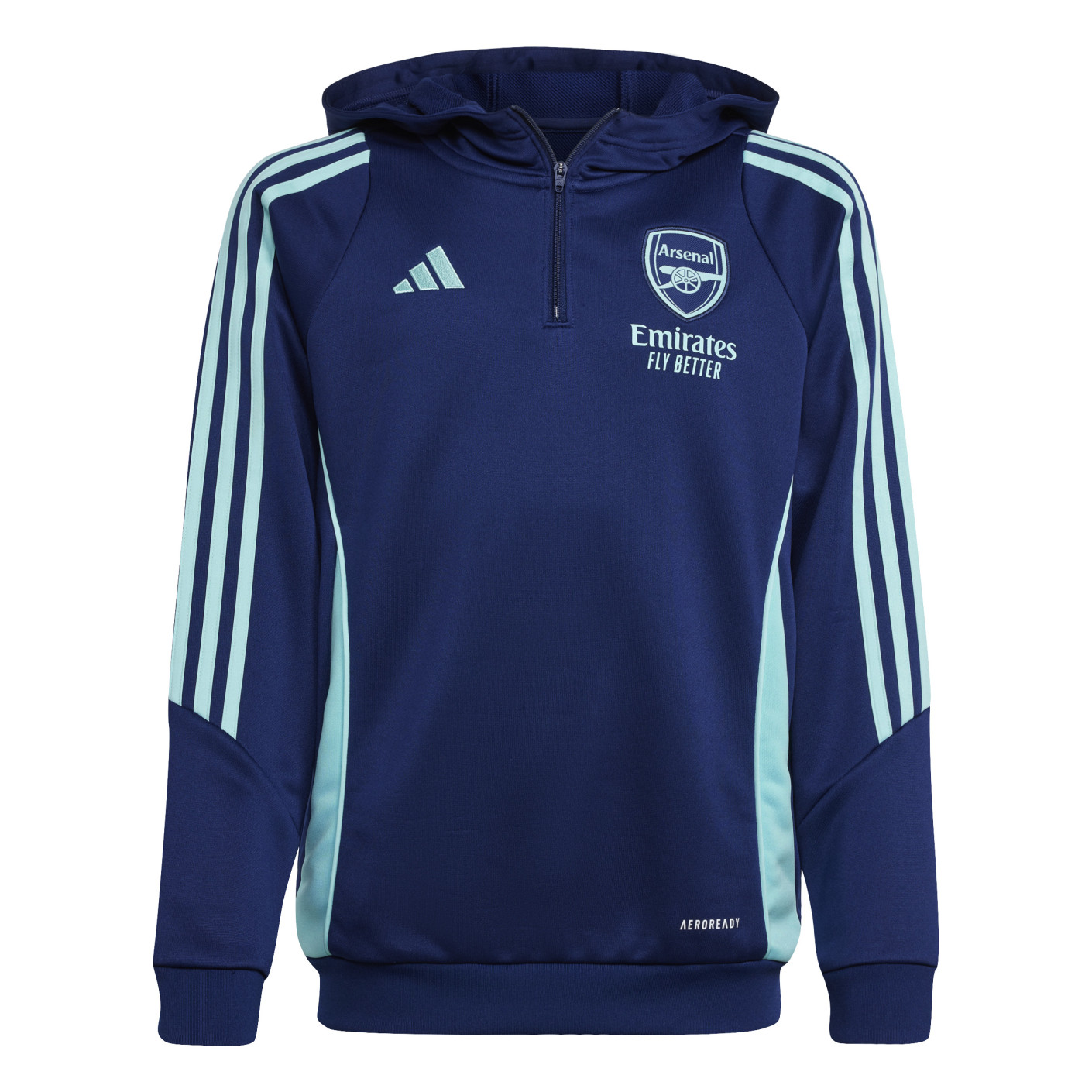 Adidas Arsenal Track Hoodie 2024-2025 Kids Donkerblauw Lichtblauw