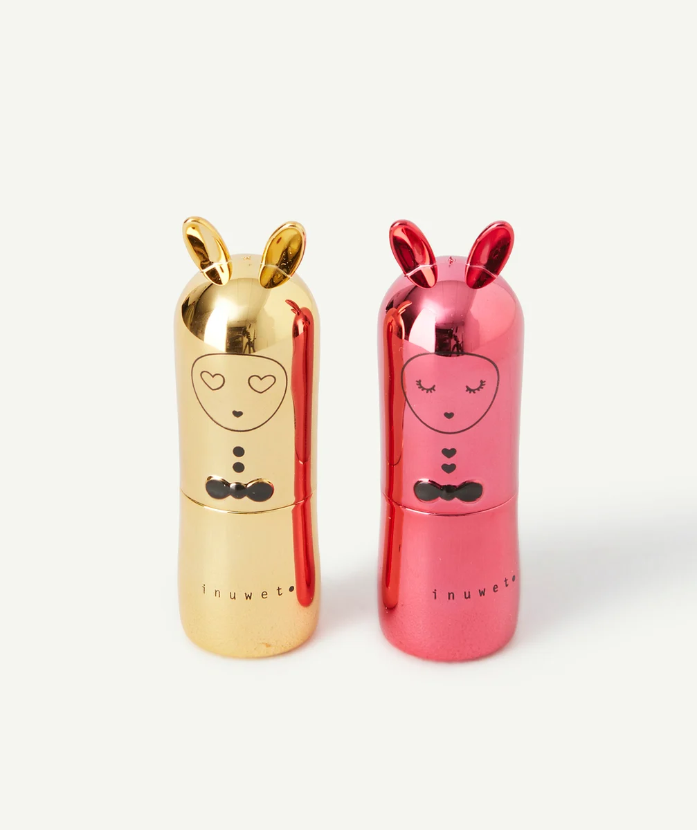 INUWETCOFFRET DUO BAUME À LÈVRES HYDRATANTS ÉTOILE MÉTAL CHEESECACKE ET POMME D'AMOUR VEGAN