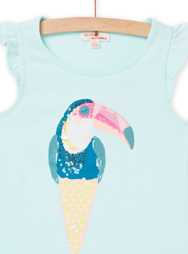 T-shirt bleu glacier enfant fille