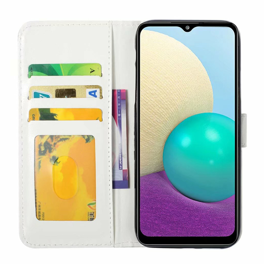 Samsung Galaxy S24 FE Leder Tasche mit Kartenfächern - Pusteblumen