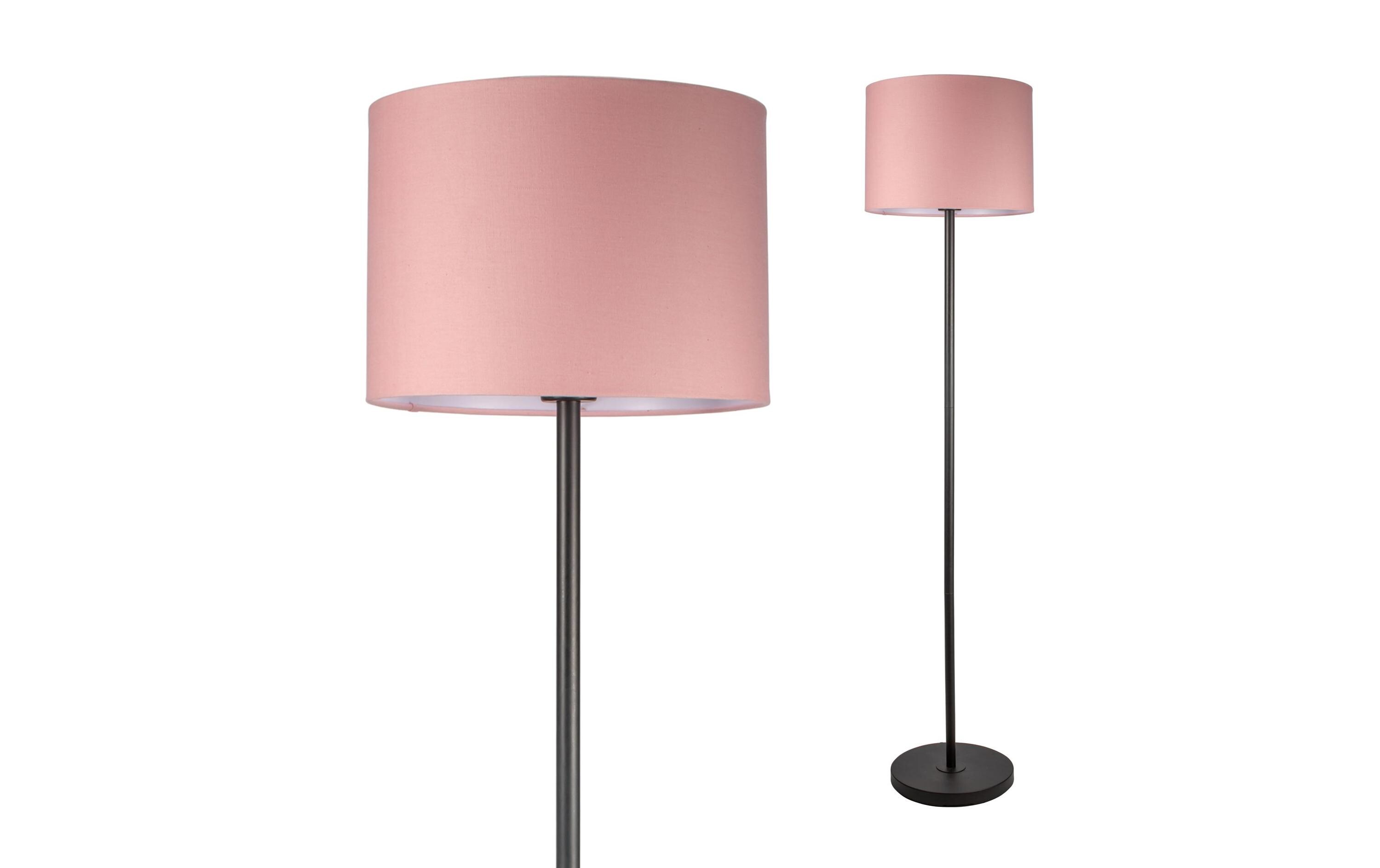 Stehleuchte Sweet Reverie 1x E27, Rosa/SchwarzRomantische Stehlampe mit rosa Stoffschirm