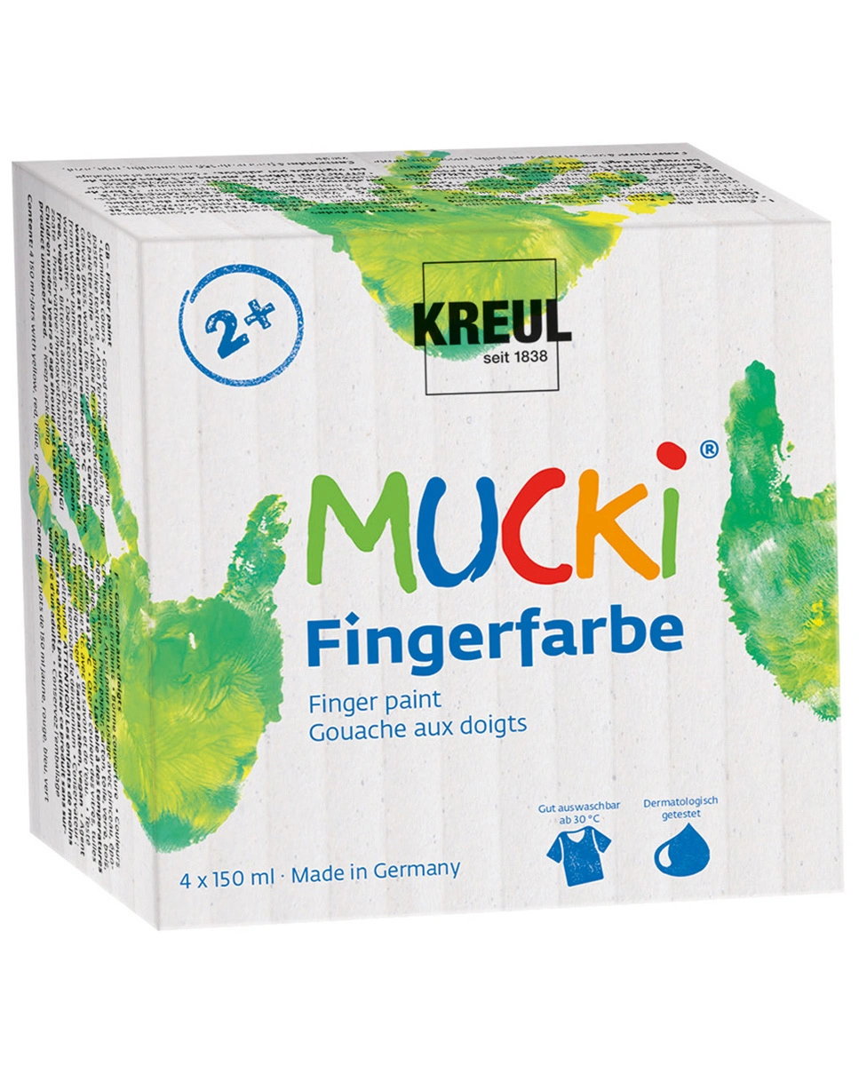 MUCKI Fingerfarben, 4er-Set