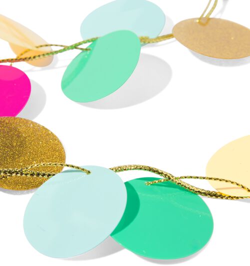 guirlande cercles plastique 2 m