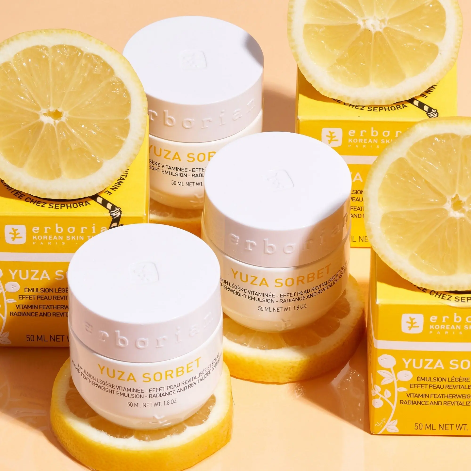 Erborian - Yuza Sorbet Emulsion Légère Vitaminée - Effet Peau Revitalisée et Eclat- Detox et peau parfaite