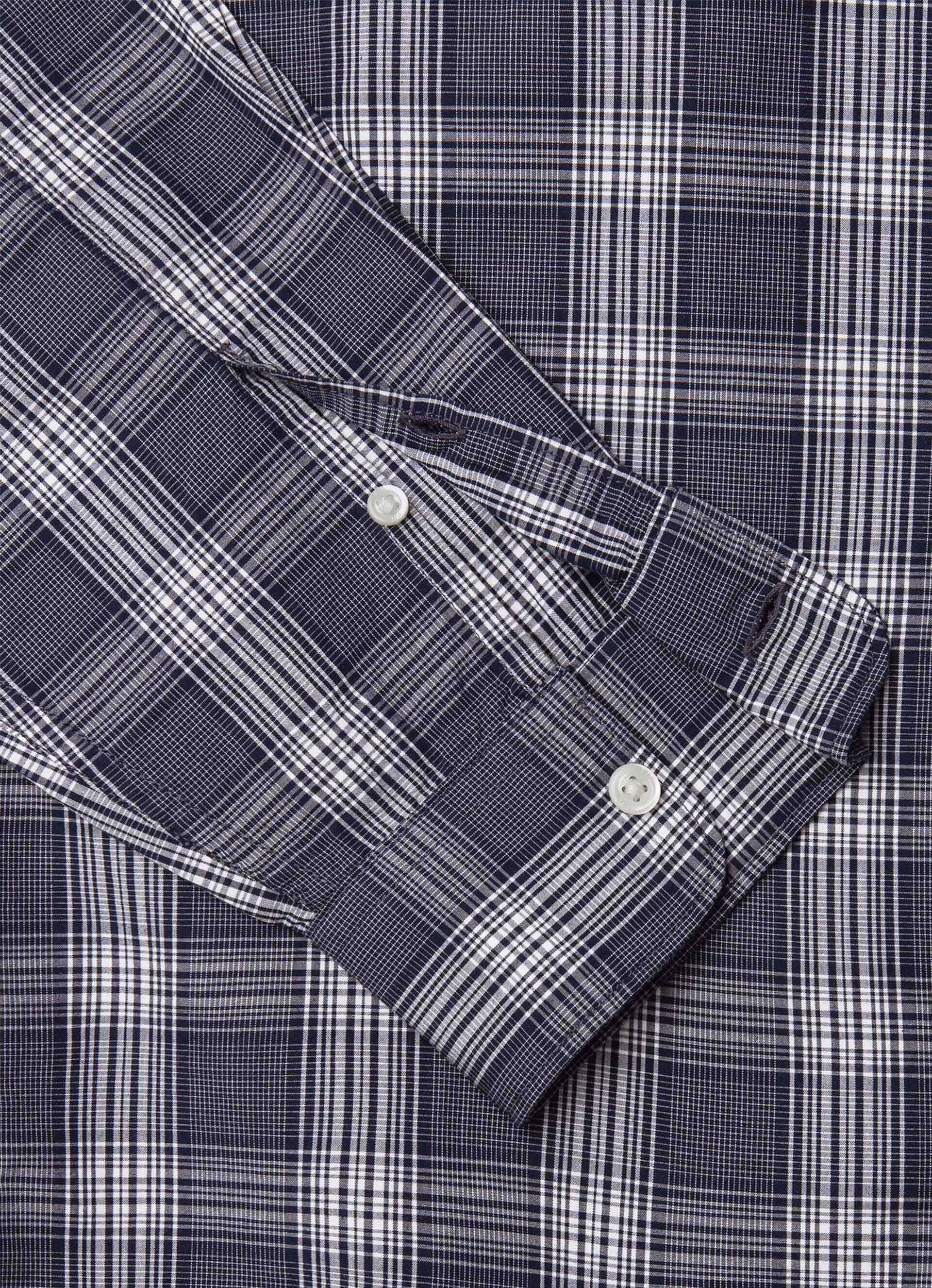 CAMISA XADREZ LYNWOOD CORTE REGULAR - azul dulwich