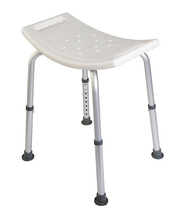 Tabouret de douche avec poignées blanc Godonier
