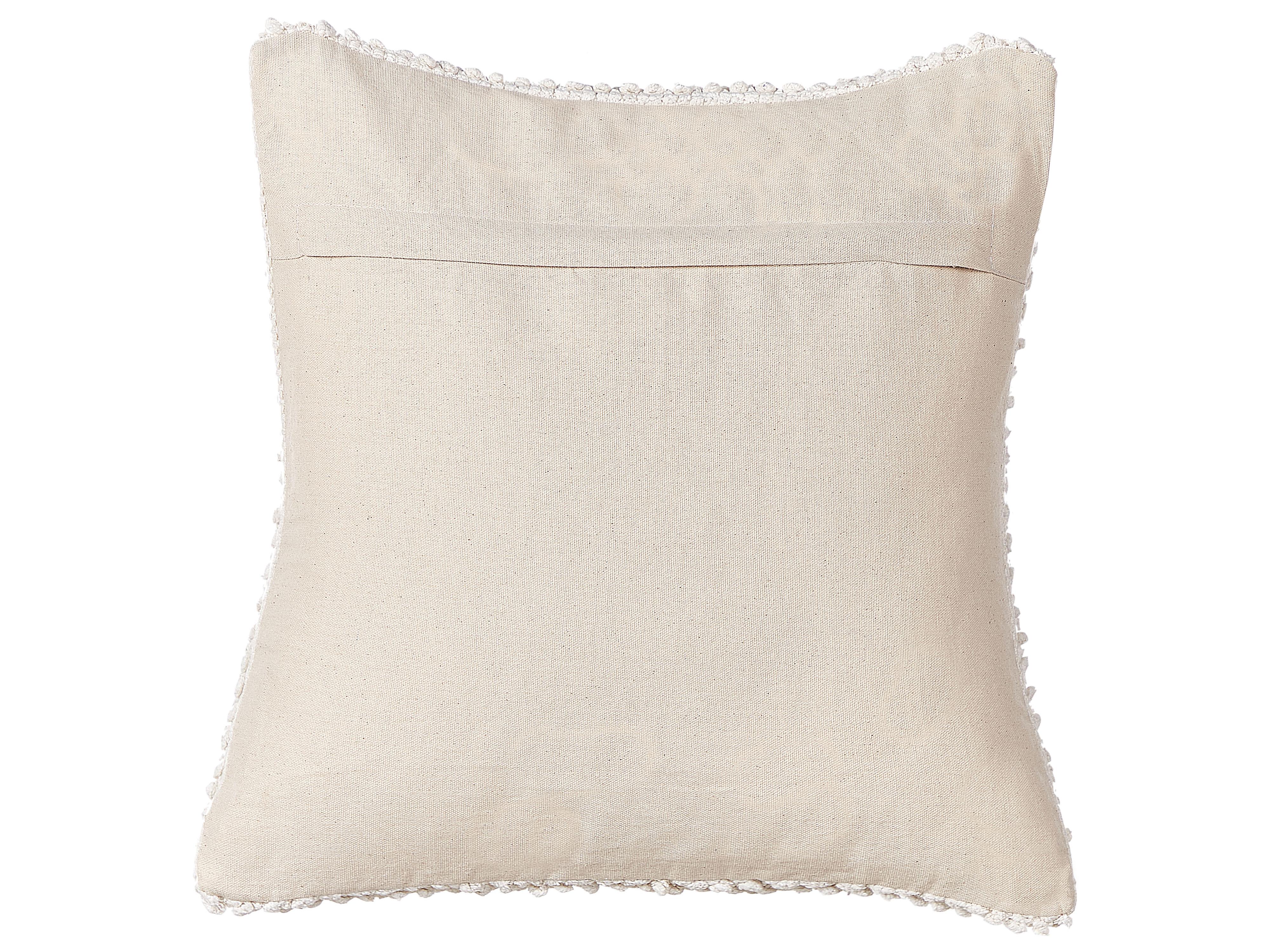 Set van 2 sierkussens JOARA Katoen 45 x 45 cm Lichtbeige effen
