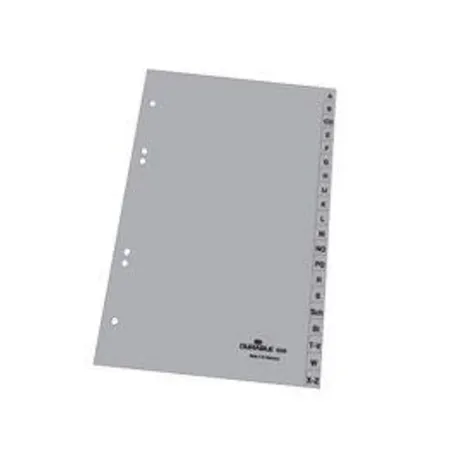 Durable 655010 Register mit geprägtenr Taben, A-Z, grau