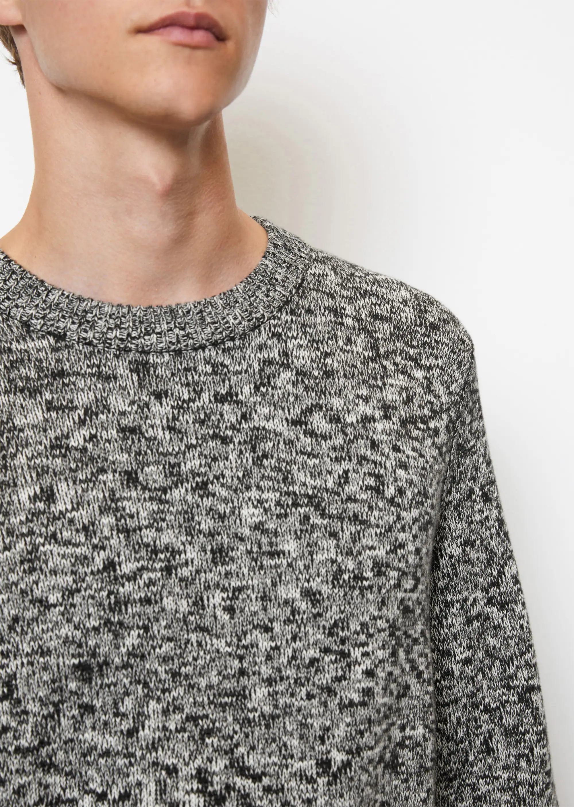 Pullover regular aus zweifarbigem Bio-Baumwoll-Garn