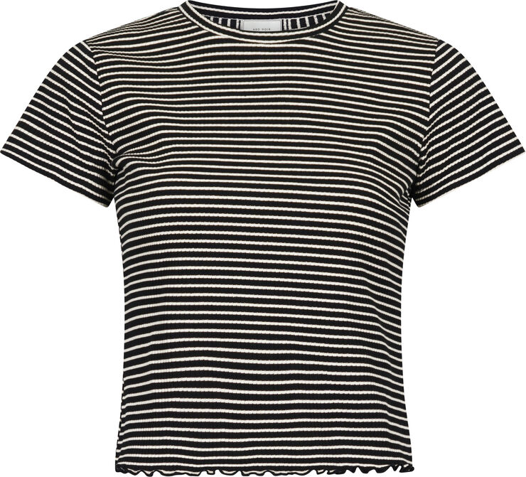 Neo Noir Lonnie Stripe Tee Black