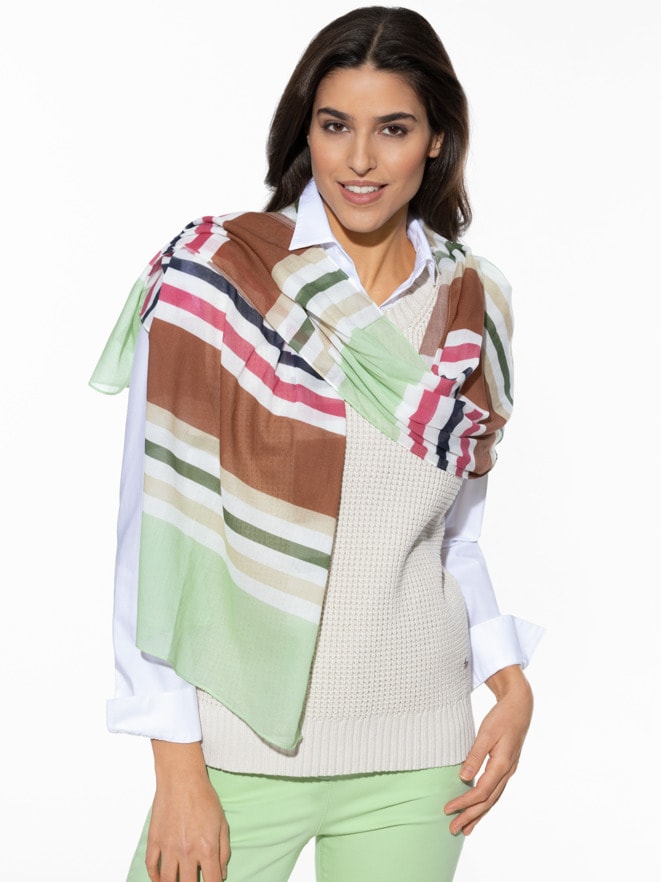 Swiss Cotton-Streifenschal