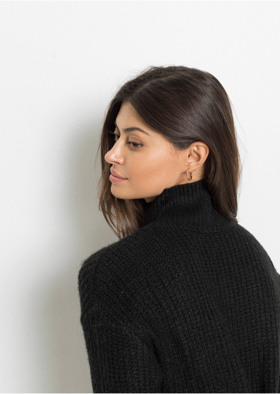 Robe en maille avec col camionneur