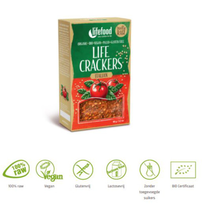 Lifefood Life Crackers Italiaans Bio (90 gr)