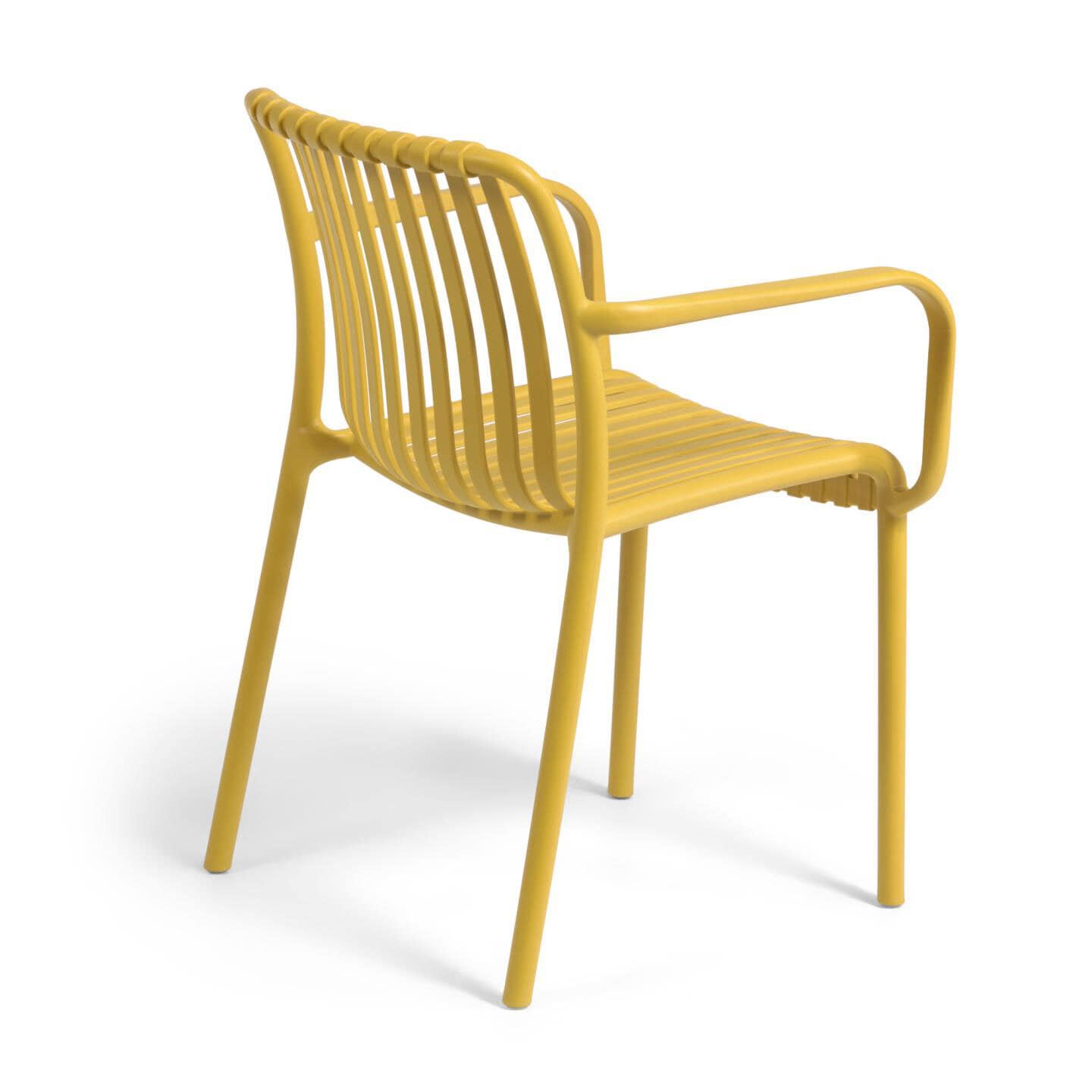 Kave Home Stapelstuhl Garten ISABELLINI 4er Set gelb