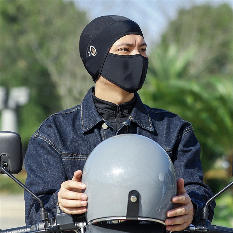 Atmungsaktive Sturmhaube Motorrad Halstuch Kühlende UV Gesichts Schutzmaske - Schwarz