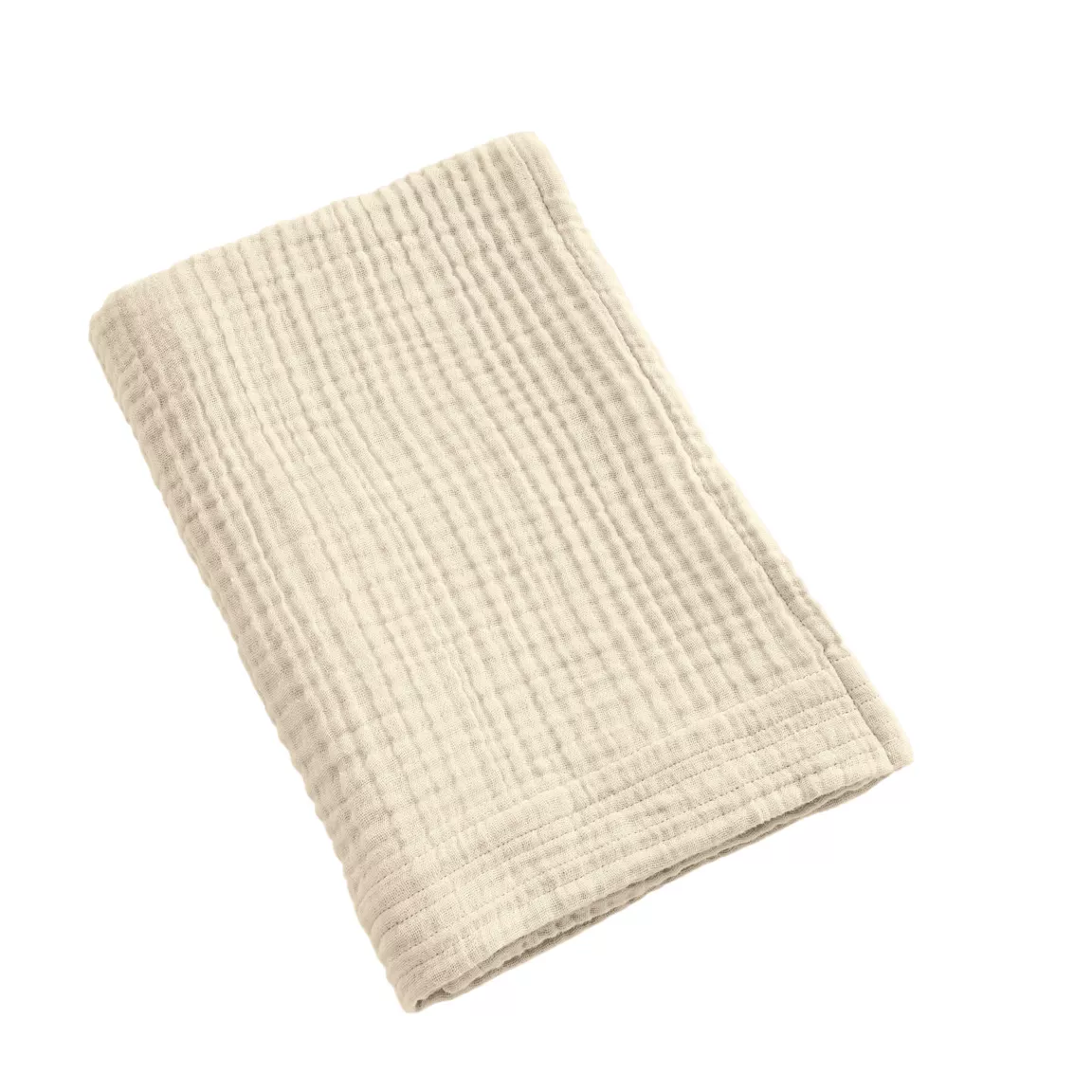 Serviette de bain gaze de coton (50 x 90 cm) Gaïa Beige pampa