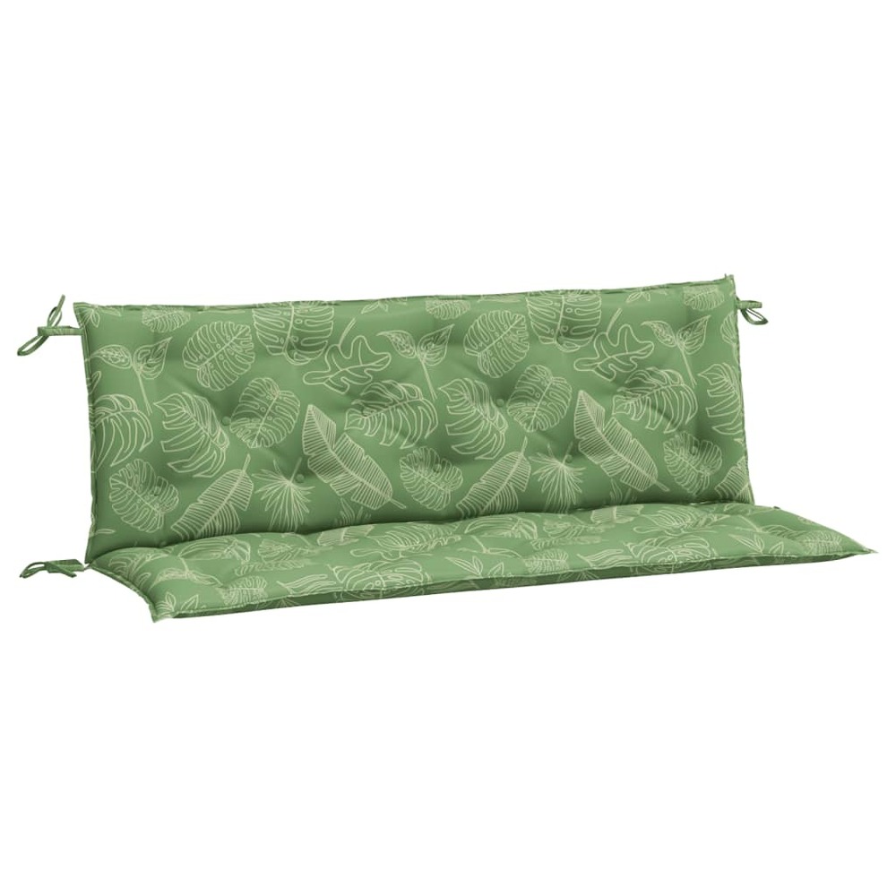 Coussins de banc de jardin lot de 2 motif de feuilles tissu