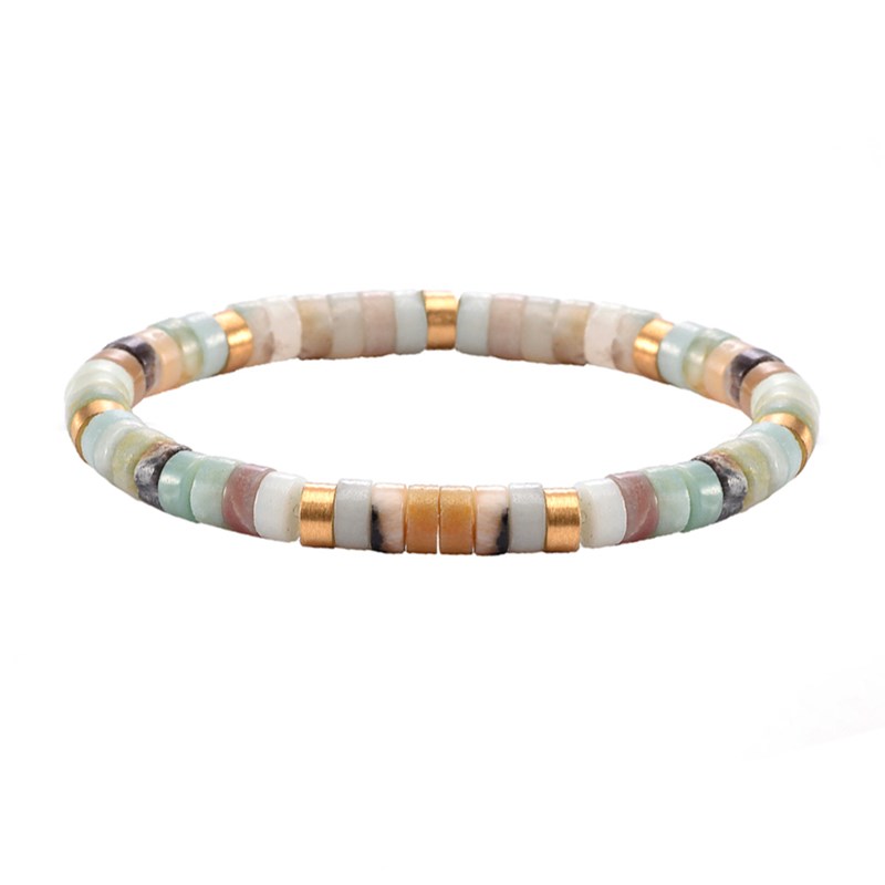 Bracelet Perles Heishi Amazonite-enfant-12cm