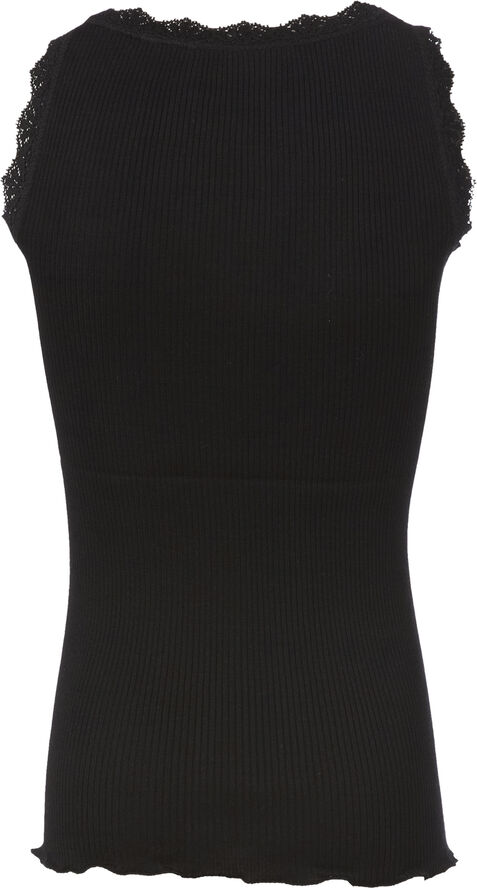 Rosemunde Silk top regular w/ lace Sort