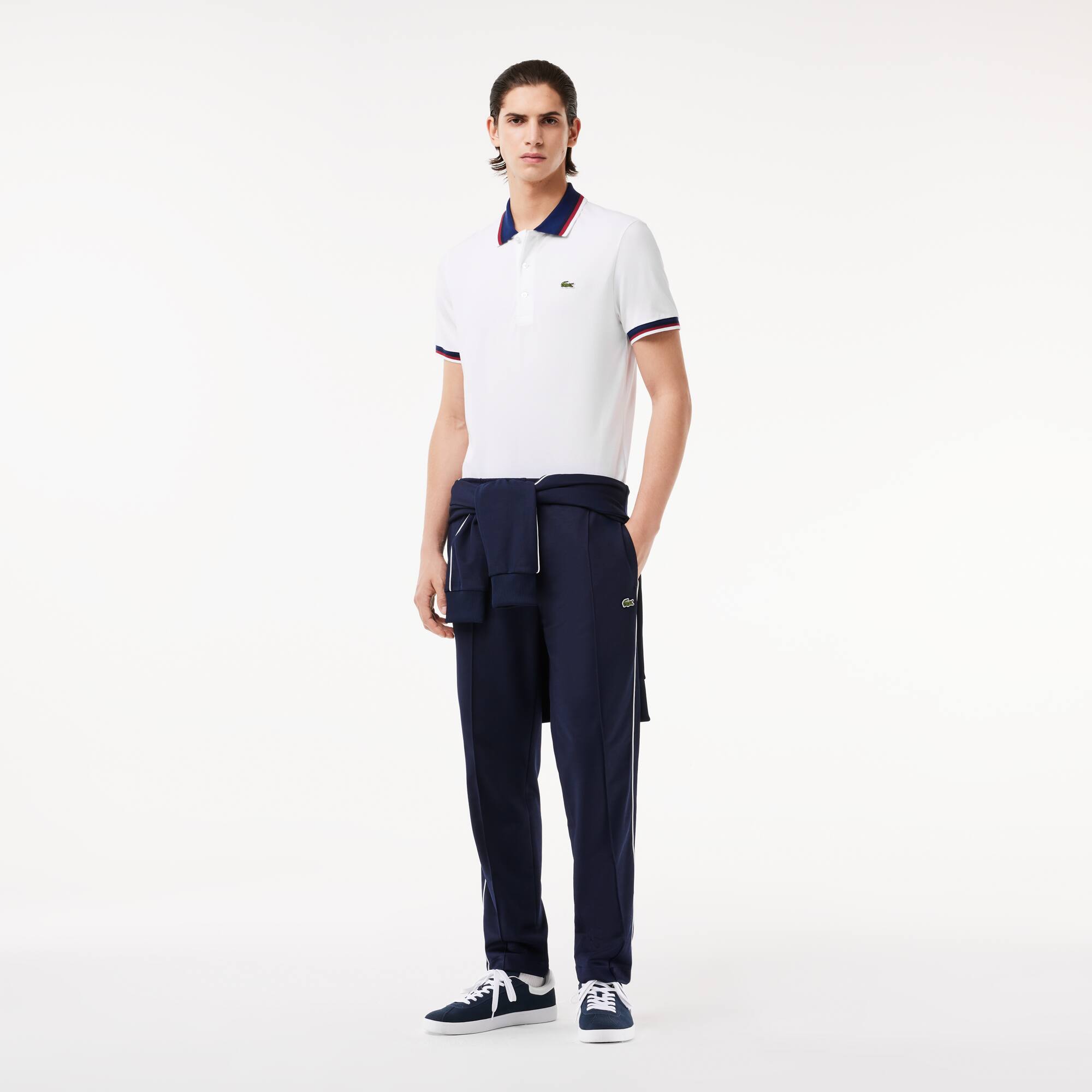 Polo regular fit col contrasté Manches Courtes - Blanc - Lacoste - Homme