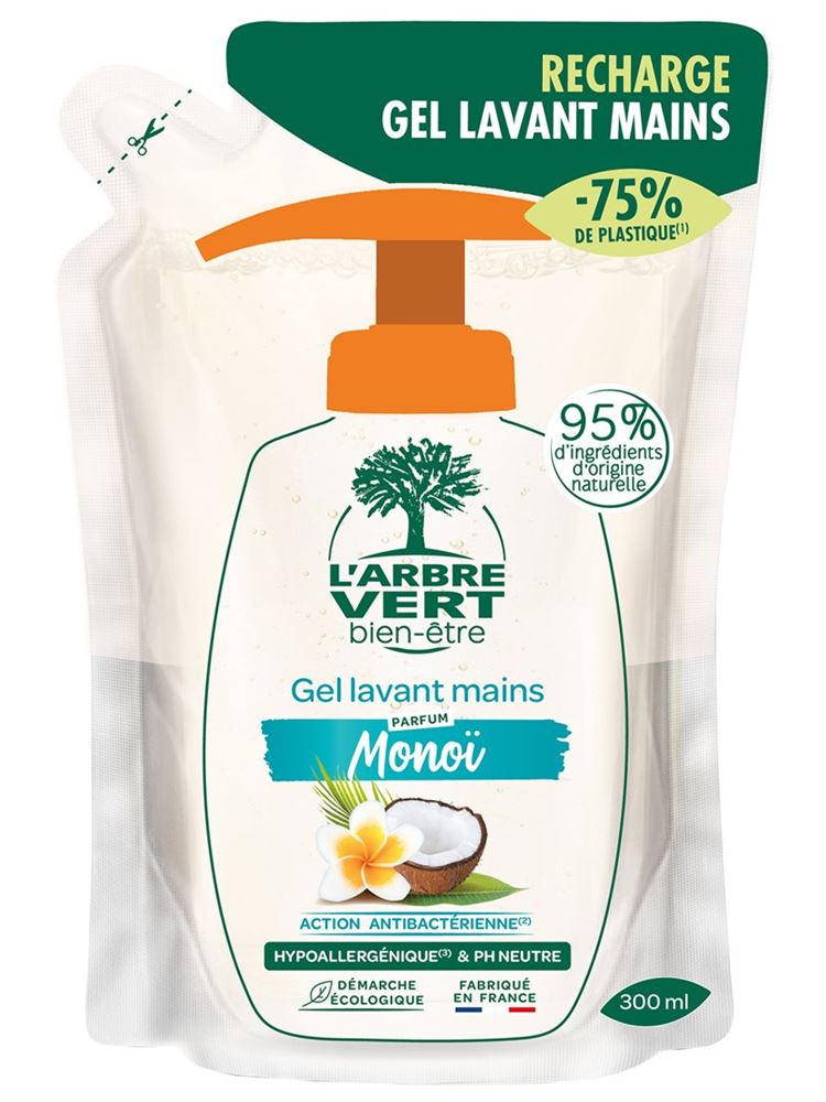 L'ARBRE VERT Refill Handseife flüssig<br>300 ml, Beutel, Monoï französisch