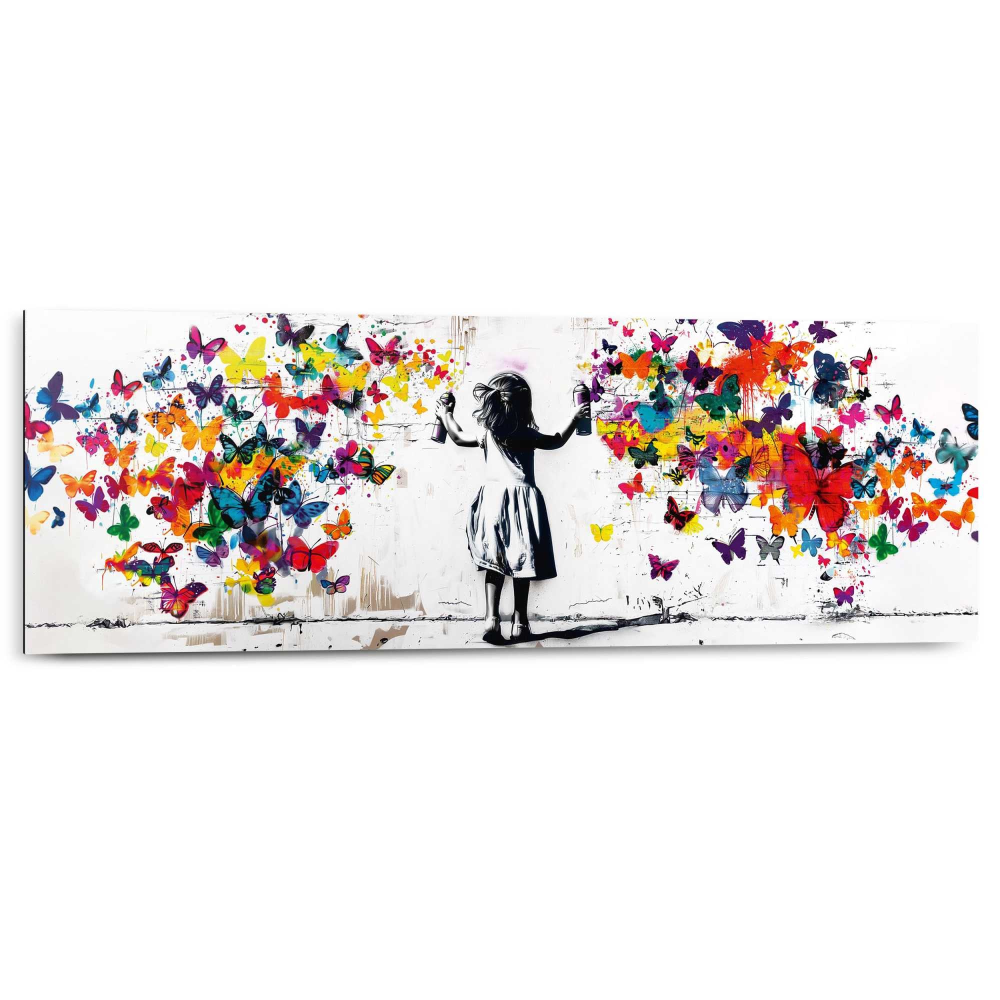 Reinders! Deco-Panel »Graffiti-Schmetterlinge« Teenager Zimmer - Mehrfarbig - MDF - Street Art - 90x30 cm
