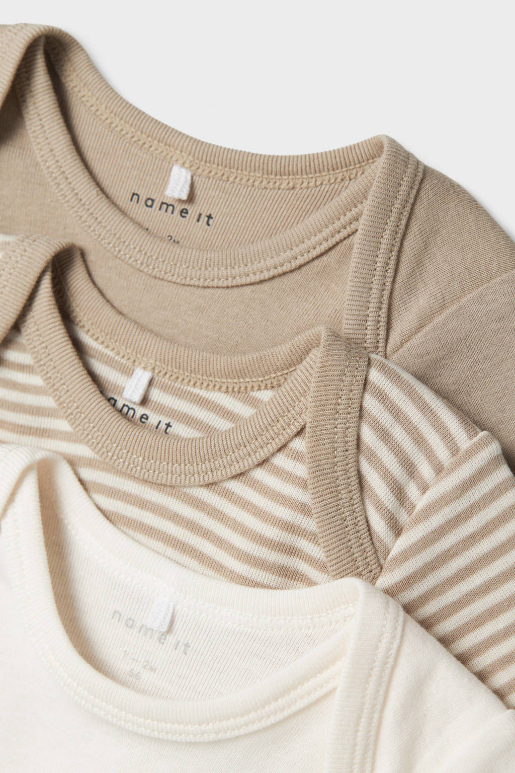 NAME IT romper NBNBODY - set van 3 beige/ecru