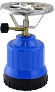 Hofftech Compact camping kookstel - kunststof - 20,9 cm - blauw - lichtgewicht - piëzo ontsteking