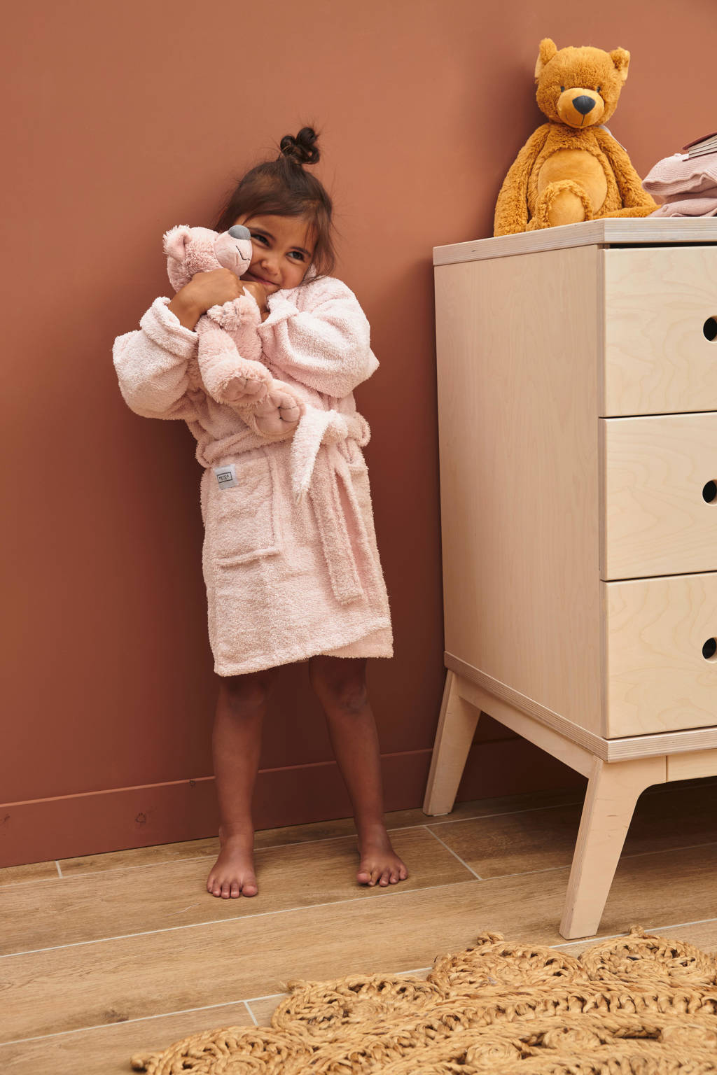 Meyco badstof badjas Basic Soft Pink