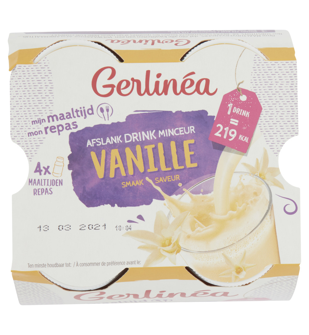 Gerlinéa Afslank Drinkmaaltijd Vanille smaak 4-pack (4 x 236 ml)