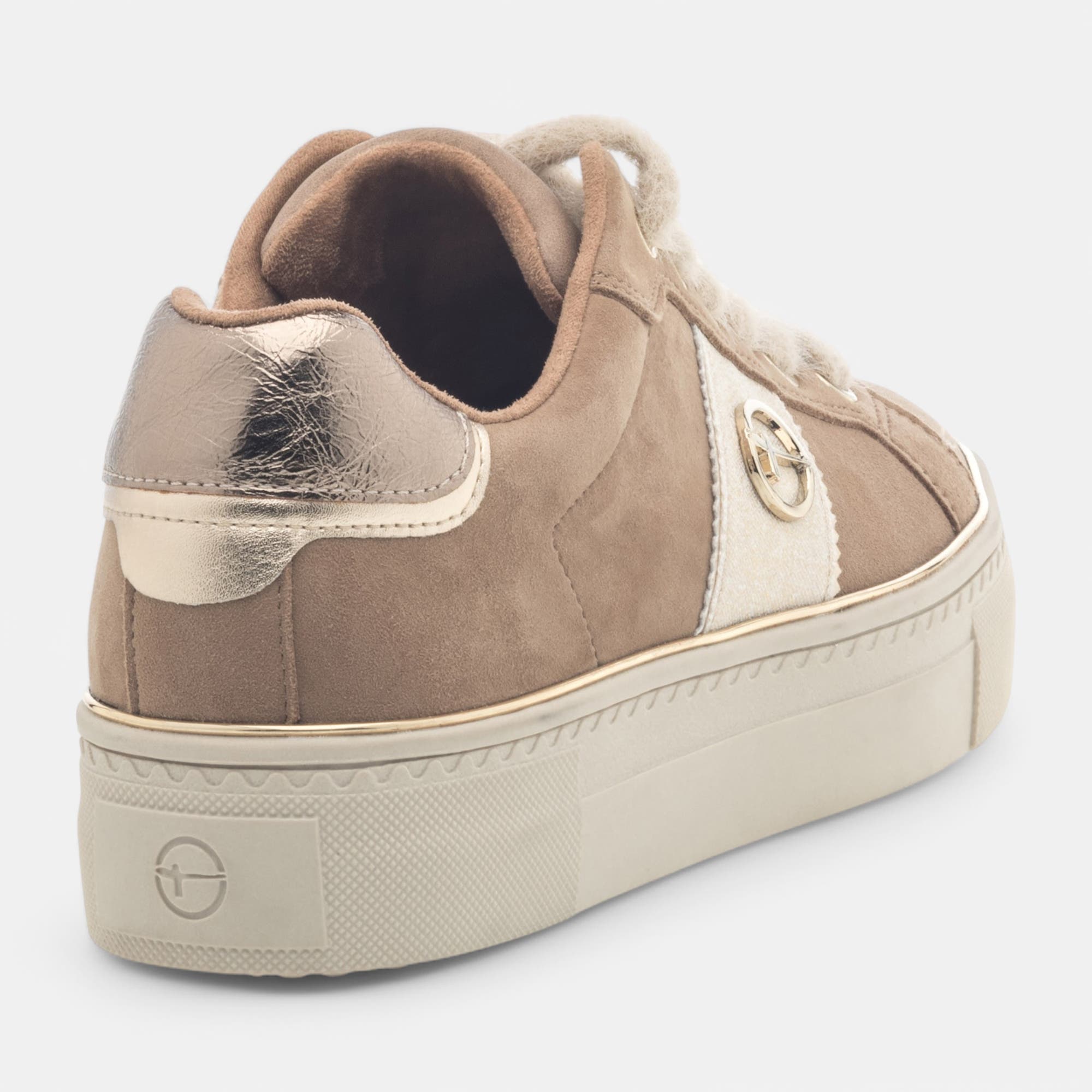 Baskets basses Femme en cuir camel