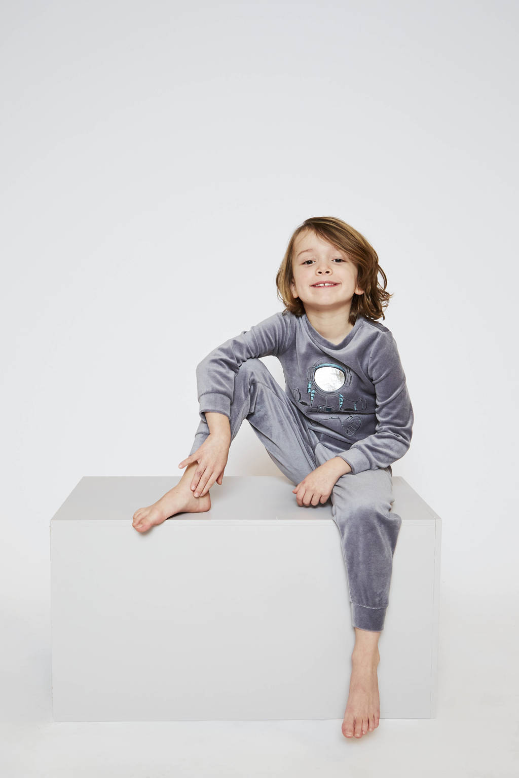 Charlie Choe Pyjamaset velours grijs