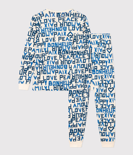 Pyjama mots bleus garçon en coton