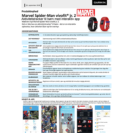Garmin Vivofit Jr. 2 Spiderman - sort