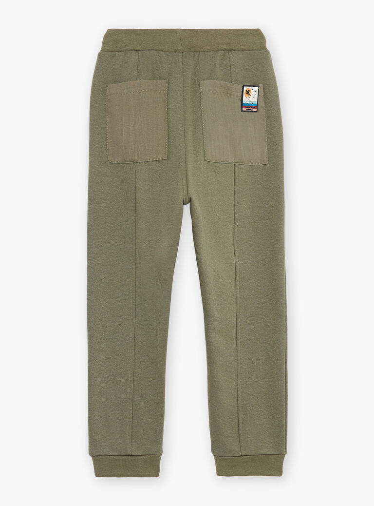 Jogging kaki uni en molleton