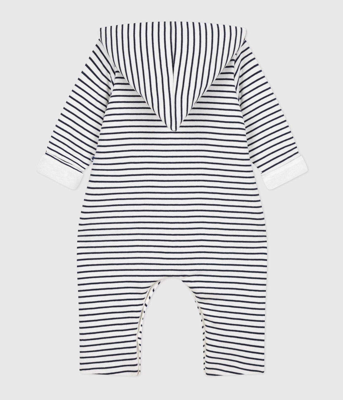 Combinaison longue ouatinée à capuche en coton bébé