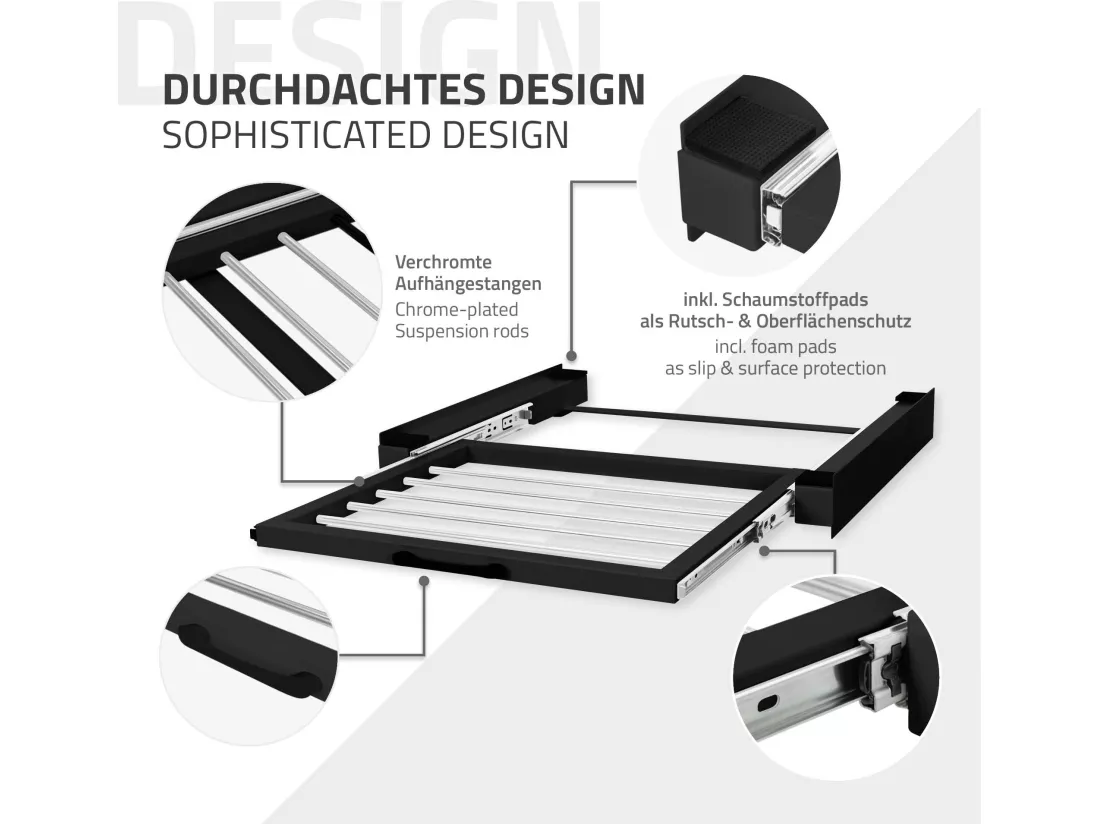 Cadre intermédiaire universel lave-linge avec porte-serviettes ML-Design