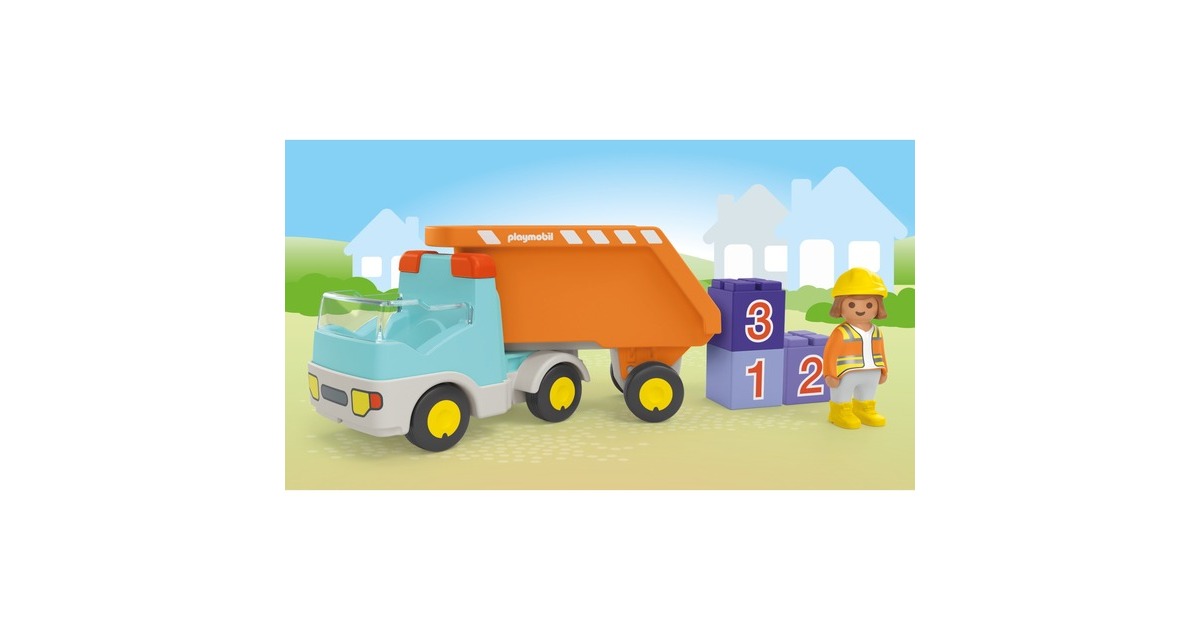 PLAYMOBILJunior - Kiepwagen Constructiespeelgoed  (71685)