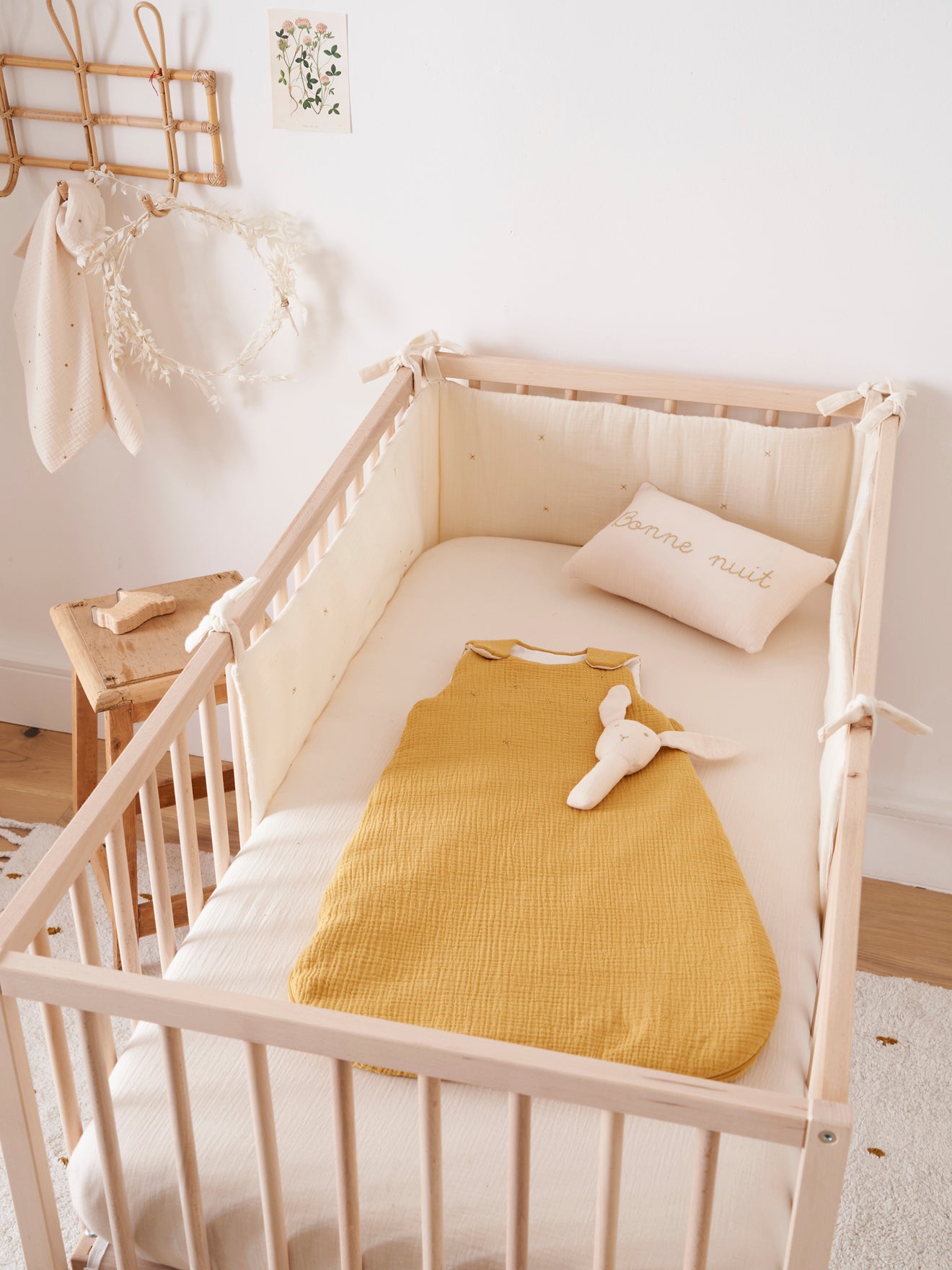 Drap-housse bébé gaze de coton bio 