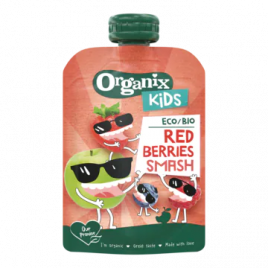 Organix Rode bessen fruitpuree smash knijpzakje voor kinderen