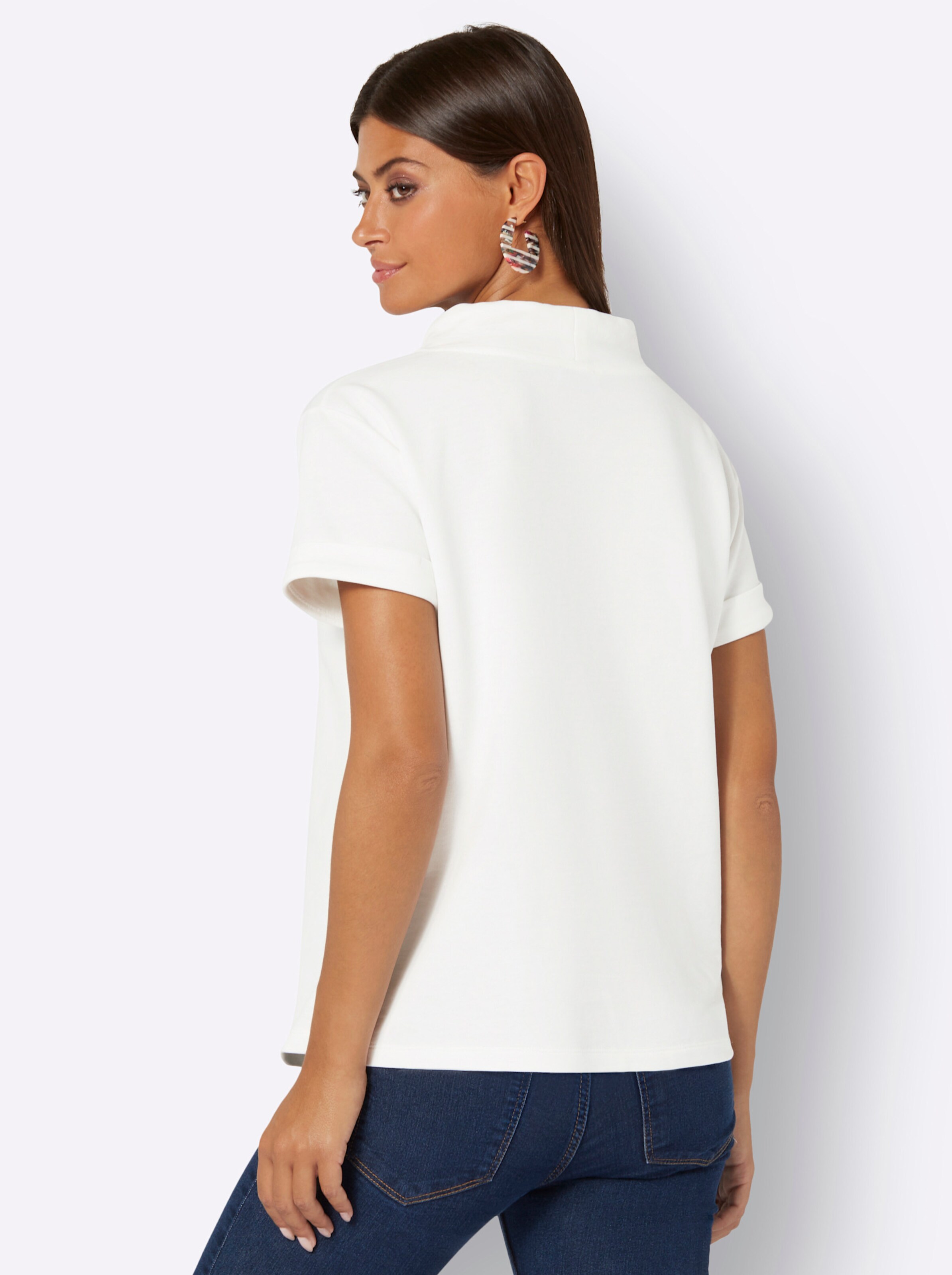 Sweatshirt in ecru