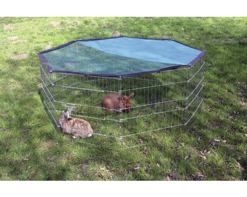 Buitenverblijf met 8 panelen, 57 x 56 cm, inclusief net en geïntegreerd zonnescherm.