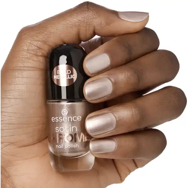 satin CHROME nail polish 01 Robotic Rose