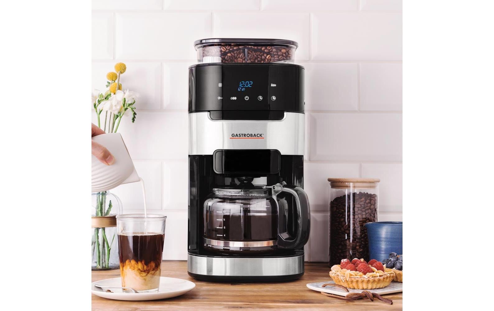 Filterkaffeemaschine Grind & Brew Pro Thermo Schwarz/Silber<br>Kaffeemaschine mit integriertem Mahlwerk