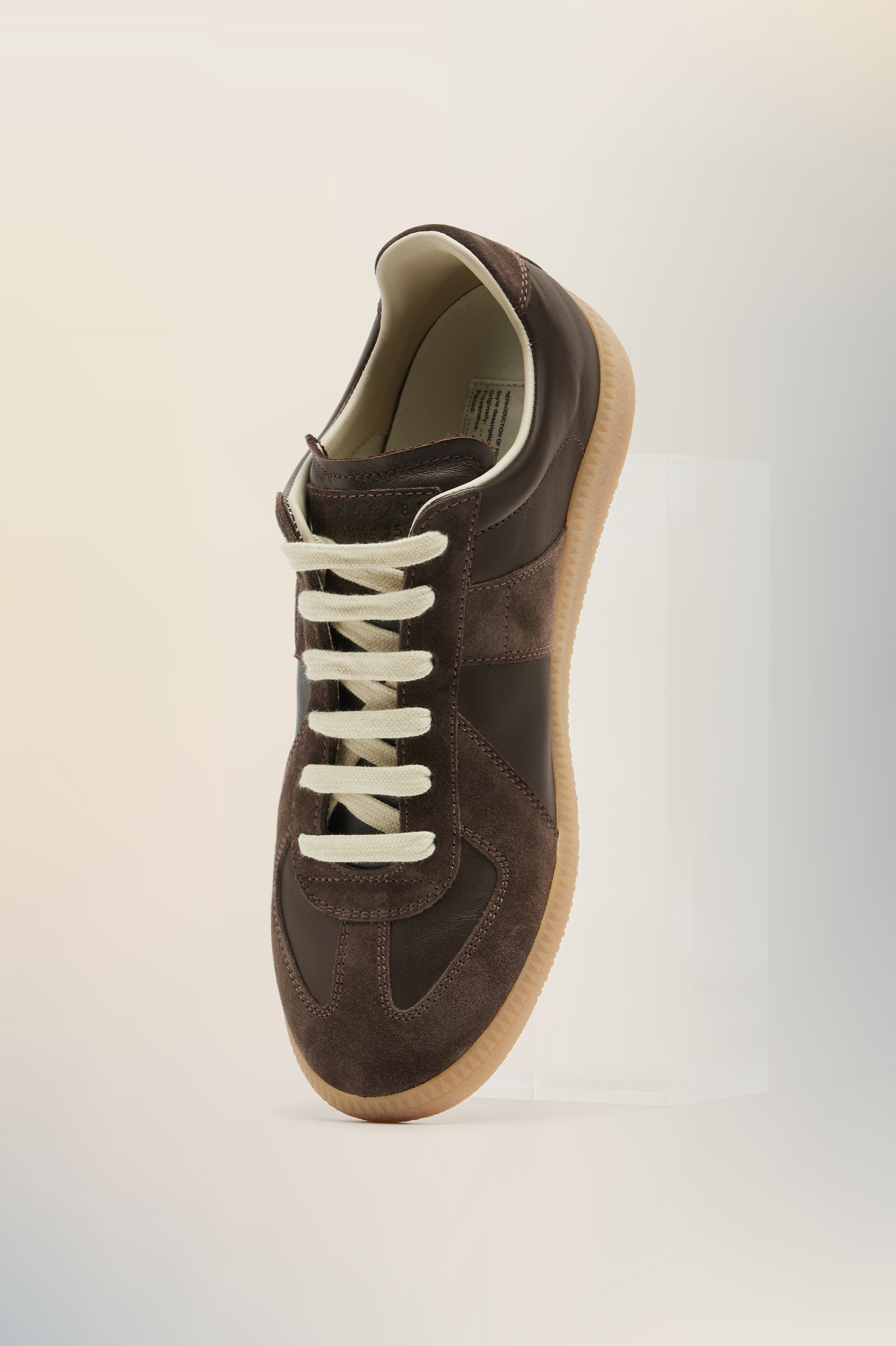 Sneakers Replica marron en cuir nappa pour femme Marron