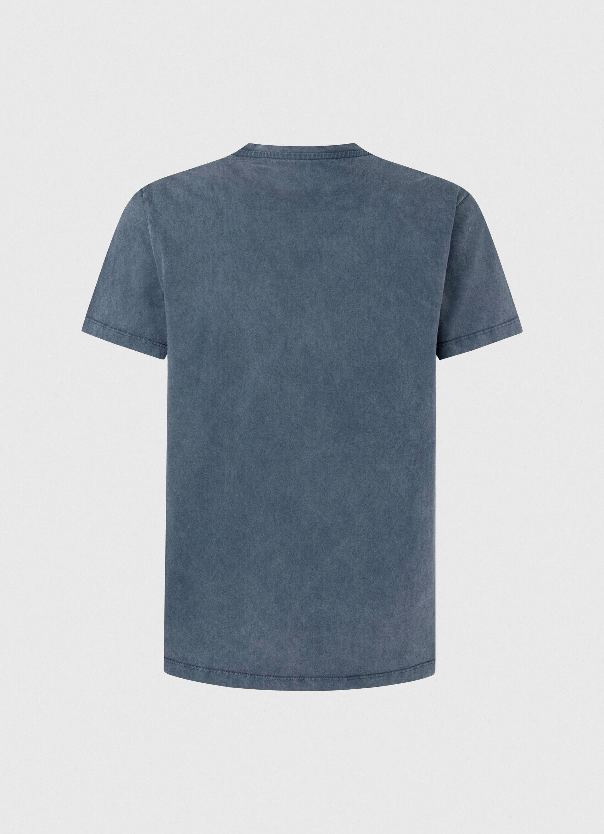 Camiseta de algodão com logotipo estampado - azul dulwich