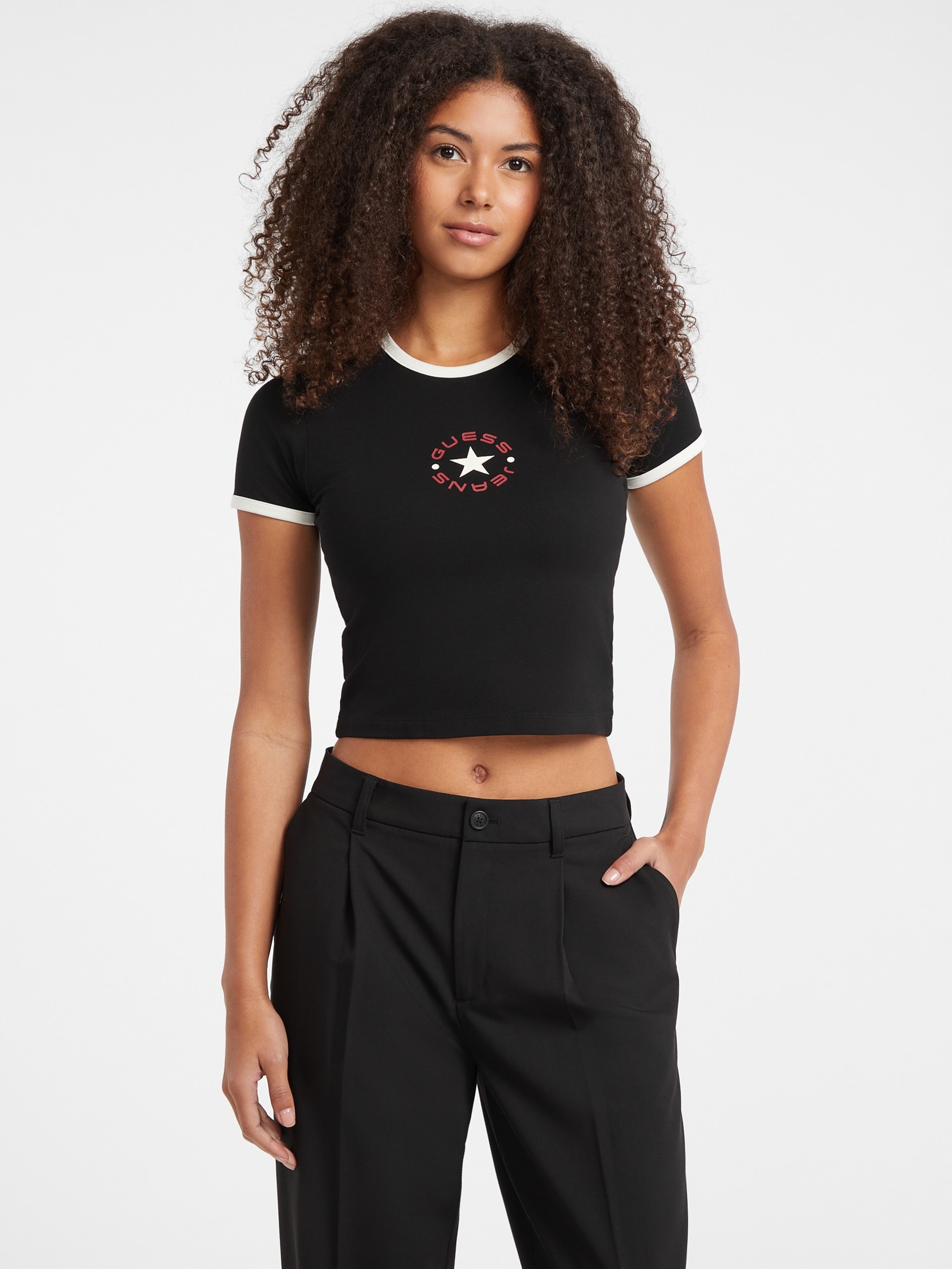 Camiseta Baby Star Logo Ringer
