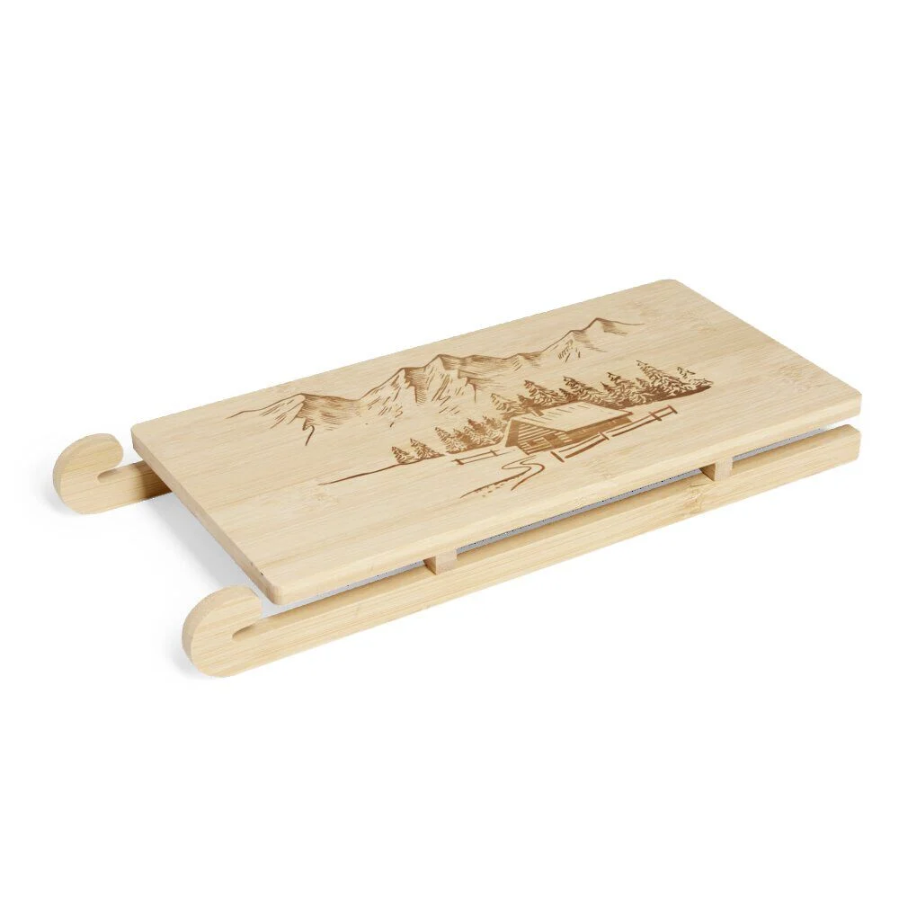 Planche de service bambou forme luge 32x14,5cm